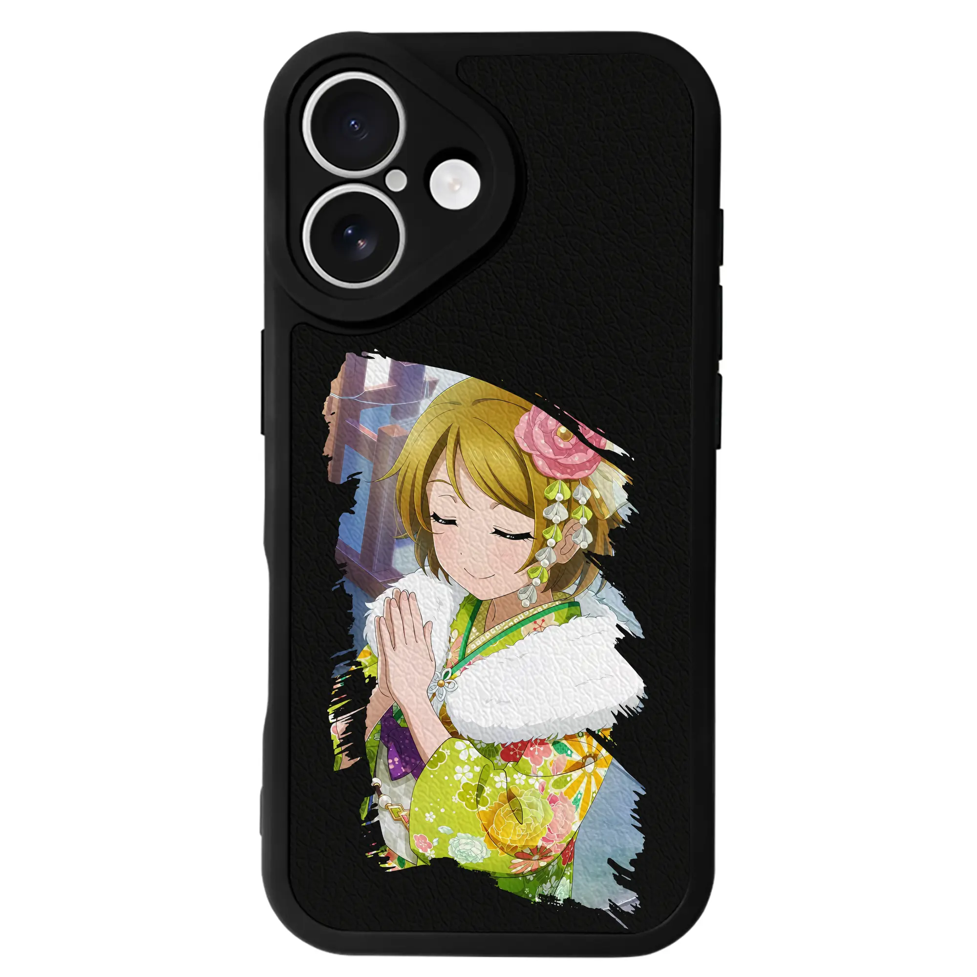 Love Live! グッズ,小泉花陽 - IPhone 16シリーズ対応 ・ シリコンスマホケース ・ レザー調 ・ 高精度フィット ・ 耐衝撃 ・ ワイヤレス充電対応 ・ 精密カット